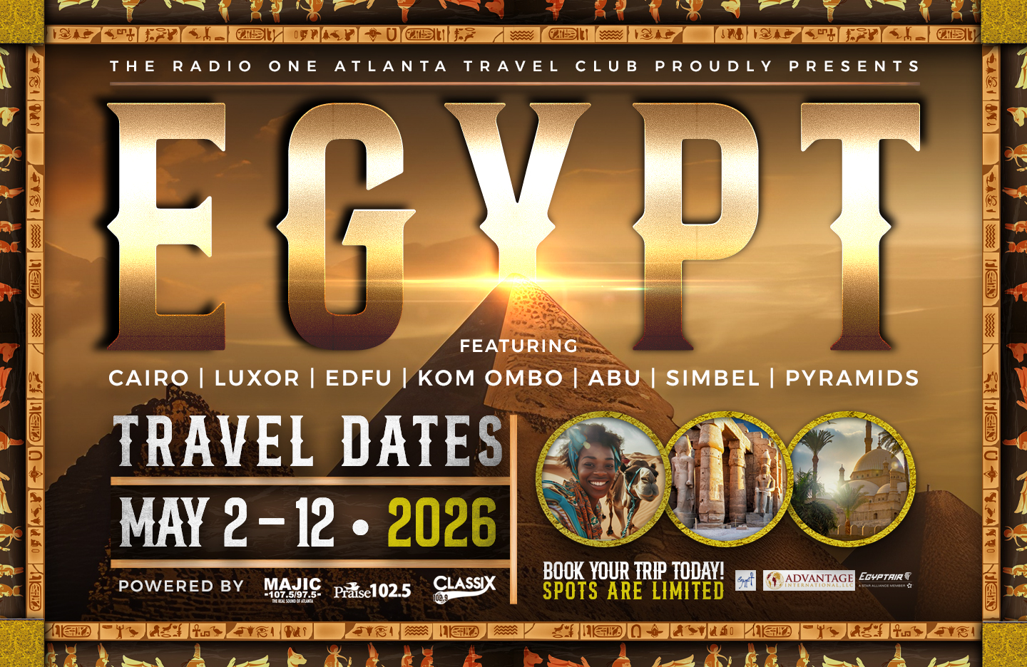 Radio One Atlanta Travel Club - Egypt